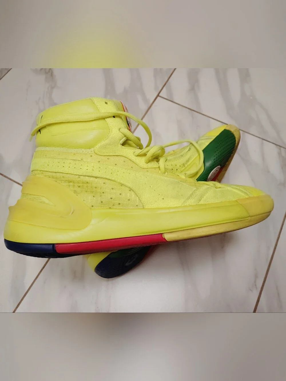 PUMA Sky Modern Geek x Fashion Geek Safety Yellow RJ Barrett Promo Knicks Sz. 9